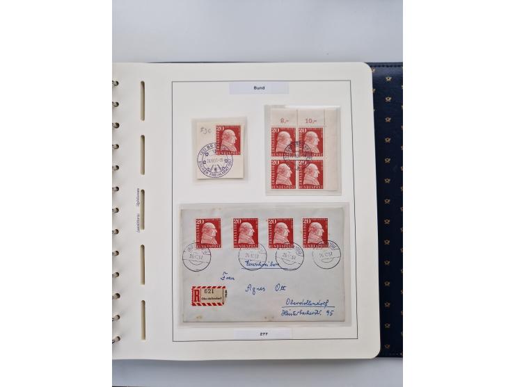 1949/90, umfangreiche Sammlung “Erst- und Letzttage” mit vielen losen Marken, Einheiten, kpl. Bogen, schönen Briefstücken, Br