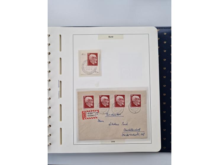 1949/90, umfangreiche Sammlung “Erst- und Letzttage” mit vielen losen Marken, Einheiten, kpl. Bogen, schönen Briefstücken, Br