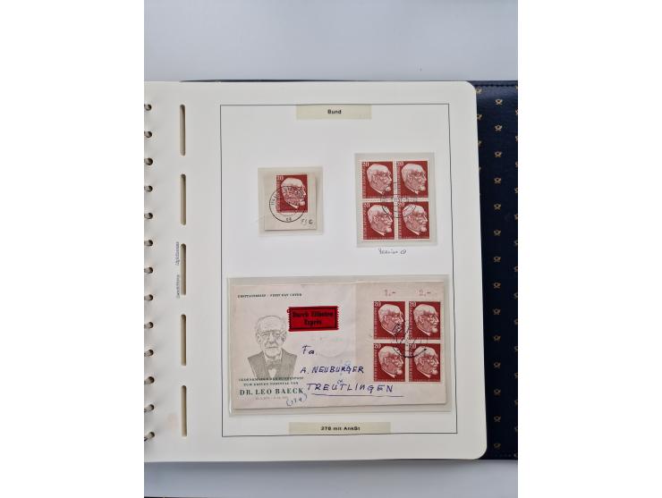 1949/90, umfangreiche Sammlung “Erst- und Letzttage” mit vielen losen Marken, Einheiten, kpl. Bogen, schönen Briefstücken, Br