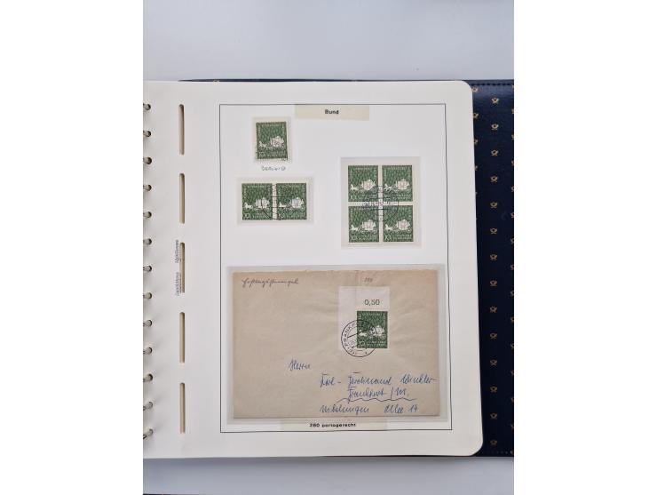 1949/90, umfangreiche Sammlung “Erst- und Letzttage” mit vielen losen Marken, Einheiten, kpl. Bogen, schönen Briefstücken, Br