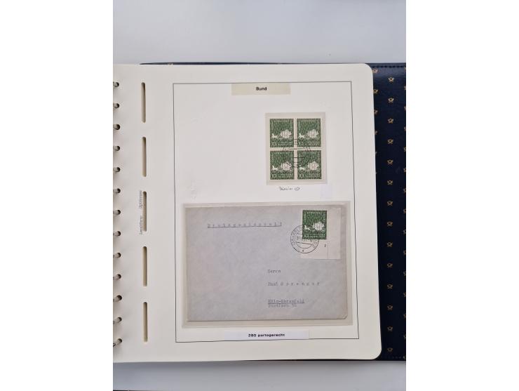 1949/90, umfangreiche Sammlung “Erst- und Letzttage” mit vielen losen Marken, Einheiten, kpl. Bogen, schönen Briefstücken, Br