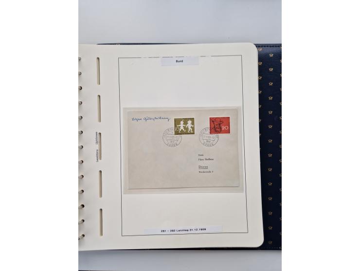 1949/90, umfangreiche Sammlung “Erst- und Letzttage” mit vielen losen Marken, Einheiten, kpl. Bogen, schönen Briefstücken, Br