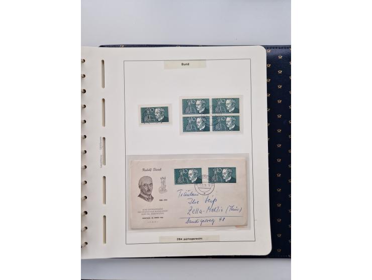 1949/90, umfangreiche Sammlung “Erst- und Letzttage” mit vielen losen Marken, Einheiten, kpl. Bogen, schönen Briefstücken, Br