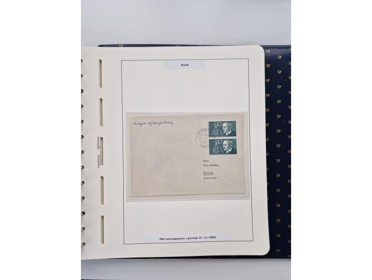 1949/90, umfangreiche Sammlung “Erst- und Letzttage” mit vielen losen Marken, Einheiten, kpl. Bogen, schönen Briefstücken, Br