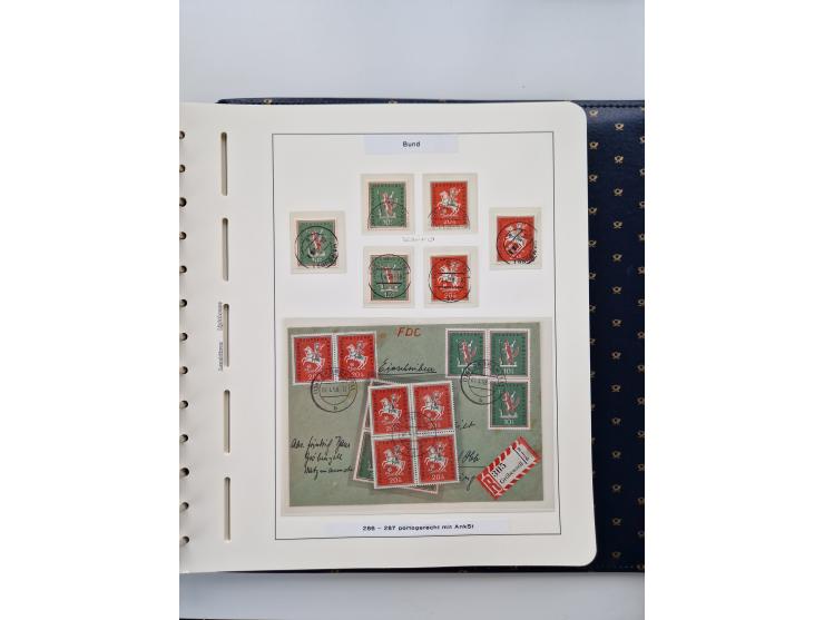 1949/90, umfangreiche Sammlung “Erst- und Letzttage” mit vielen losen Marken, Einheiten, kpl. Bogen, schönen Briefstücken, Br