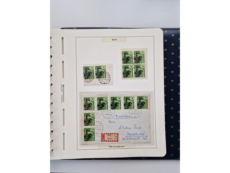 1949/90, umfangreiche Sammlung “Erst- und Letzttage” mit vielen losen Marken, Einheiten, kpl. Bogen, schönen Briefstücken, Br