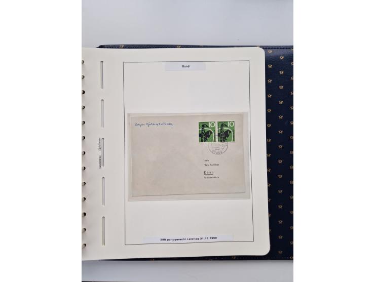 1949/90, umfangreiche Sammlung “Erst- und Letzttage” mit vielen losen Marken, Einheiten, kpl. Bogen, schönen Briefstücken, Br