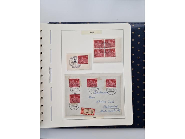 1949/90, umfangreiche Sammlung “Erst- und Letzttage” mit vielen losen Marken, Einheiten, kpl. Bogen, schönen Briefstücken, Br