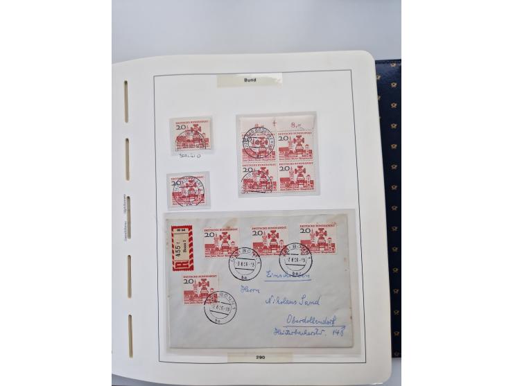 1949/90, umfangreiche Sammlung “Erst- und Letzttage” mit vielen losen Marken, Einheiten, kpl. Bogen, schönen Briefstücken, Br