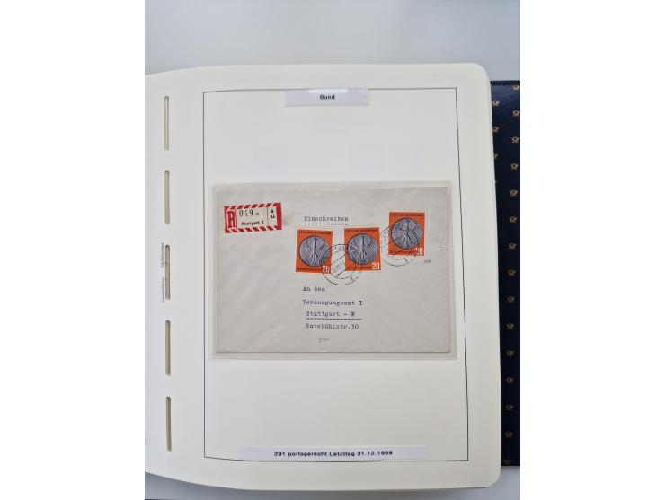 1949/90, umfangreiche Sammlung “Erst- und Letzttage” mit vielen losen Marken, Einheiten, kpl. Bogen, schönen Briefstücken, Br