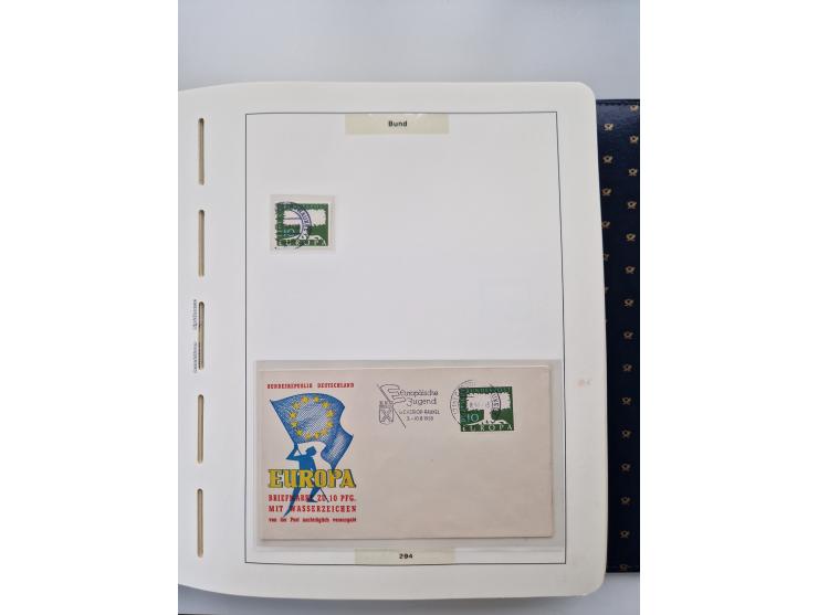 1949/90, umfangreiche Sammlung “Erst- und Letzttage” mit vielen losen Marken, Einheiten, kpl. Bogen, schönen Briefstücken, Br