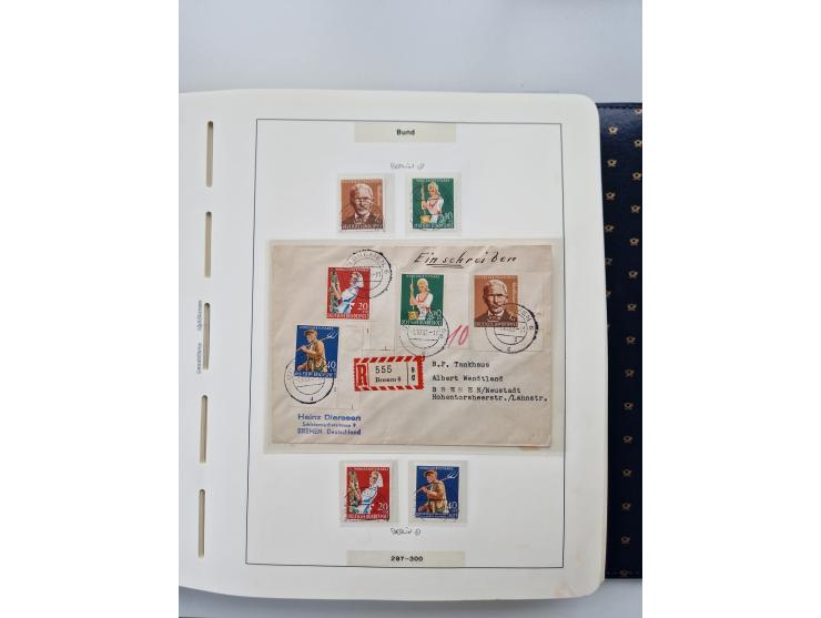 1949/90, umfangreiche Sammlung “Erst- und Letzttage” mit vielen losen Marken, Einheiten, kpl. Bogen, schönen Briefstücken, Br