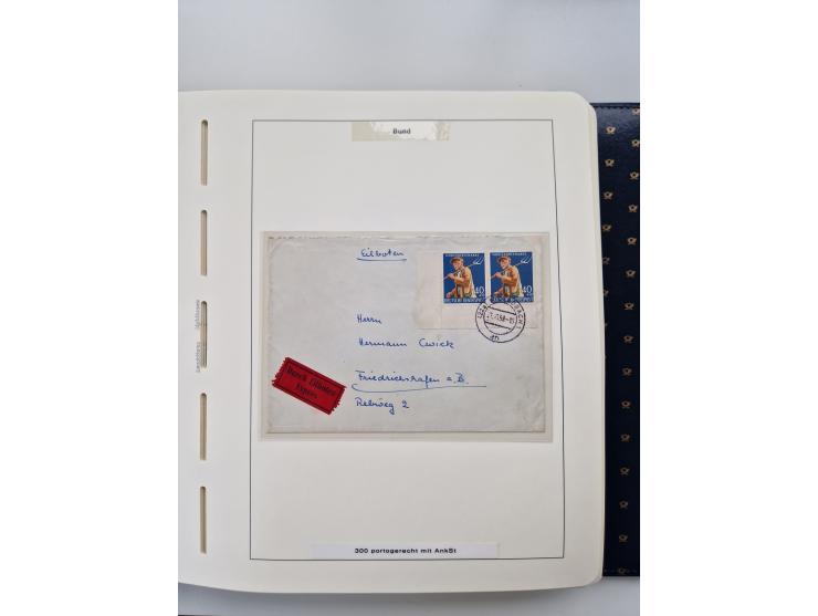 1949/90, umfangreiche Sammlung “Erst- und Letzttage” mit vielen losen Marken, Einheiten, kpl. Bogen, schönen Briefstücken, Br