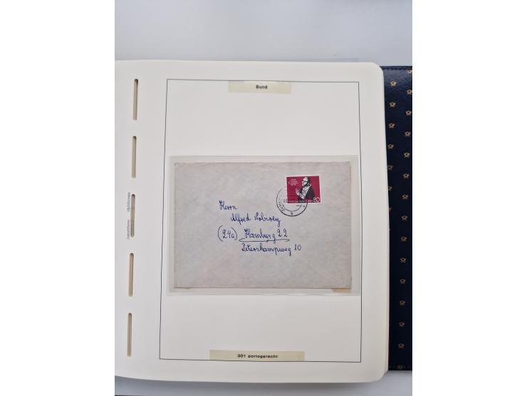 1949/90, umfangreiche Sammlung “Erst- und Letzttage” mit vielen losen Marken, Einheiten, kpl. Bogen, schönen Briefstücken, Br