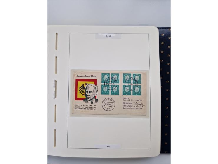 1949/90, umfangreiche Sammlung “Erst- und Letzttage” mit vielen losen Marken, Einheiten, kpl. Bogen, schönen Briefstücken, Br