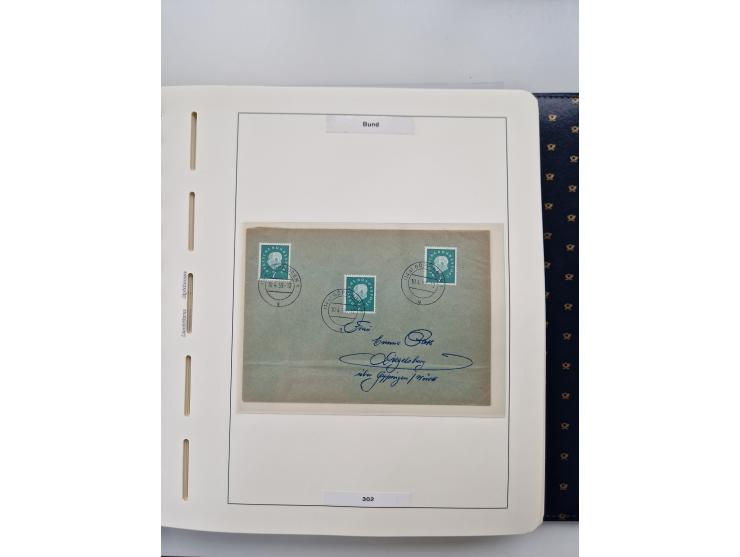 1949/90, umfangreiche Sammlung “Erst- und Letzttage” mit vielen losen Marken, Einheiten, kpl. Bogen, schönen Briefstücken, Br