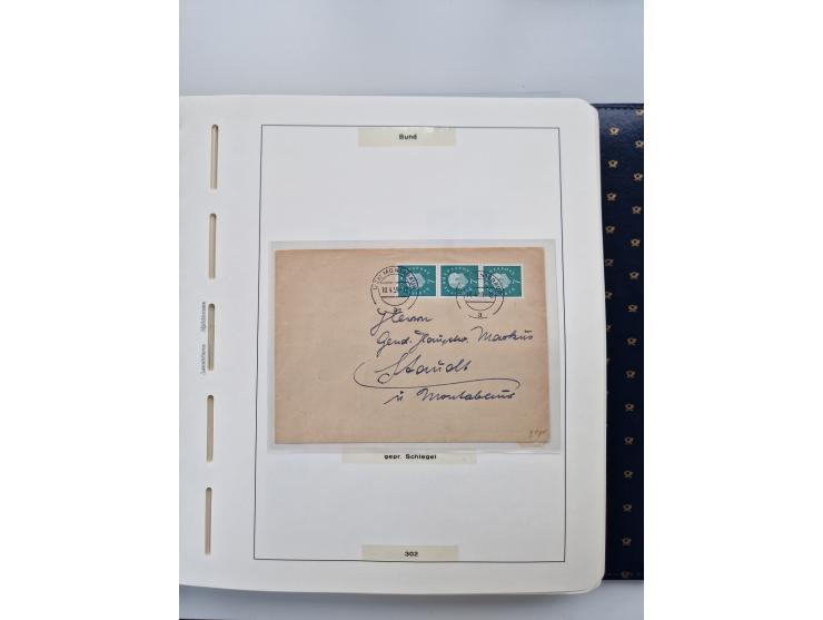 1949/90, umfangreiche Sammlung “Erst- und Letzttage” mit vielen losen Marken, Einheiten, kpl. Bogen, schönen Briefstücken, Br