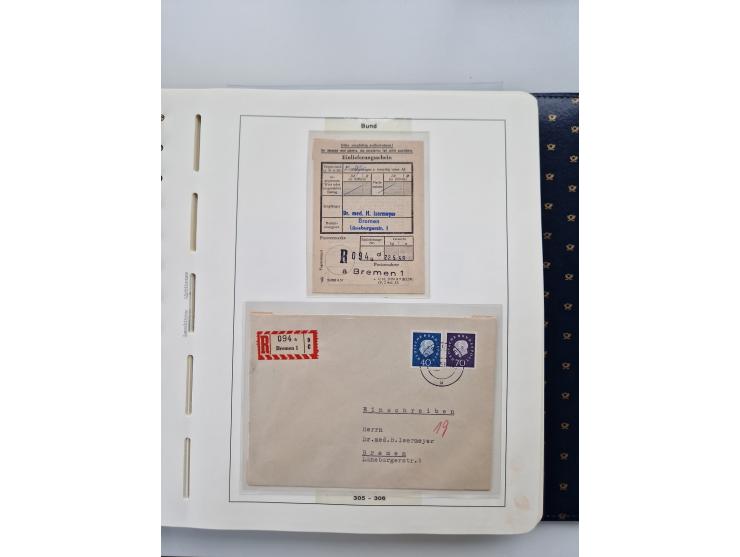 1949/90, umfangreiche Sammlung “Erst- und Letzttage” mit vielen losen Marken, Einheiten, kpl. Bogen, schönen Briefstücken, Br