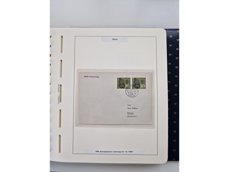 1949/90, umfangreiche Sammlung “Erst- und Letzttage” mit vielen losen Marken, Einheiten, kpl. Bogen, schönen Briefstücken, Br