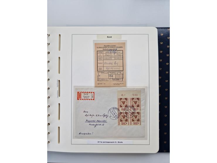 1949/90, umfangreiche Sammlung “Erst- und Letzttage” mit vielen losen Marken, Einheiten, kpl. Bogen, schönen Briefstücken, Br