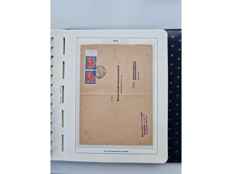 1949/90, umfangreiche Sammlung “Erst- und Letzttage” mit vielen losen Marken, Einheiten, kpl. Bogen, schönen Briefstücken, Br