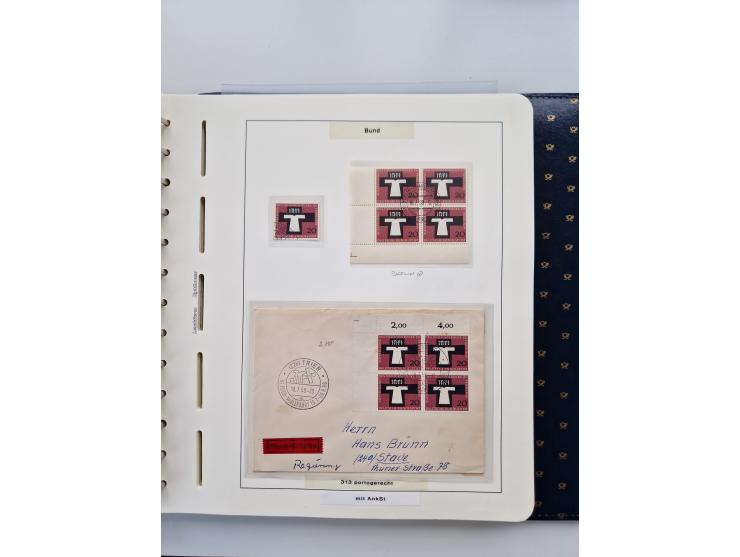 1949/90, umfangreiche Sammlung “Erst- und Letzttage” mit vielen losen Marken, Einheiten, kpl. Bogen, schönen Briefstücken, Br