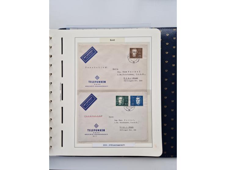 1949/90, umfangreiche Sammlung “Erst- und Letzttage” mit vielen losen Marken, Einheiten, kpl. Bogen, schönen Briefstücken, Br