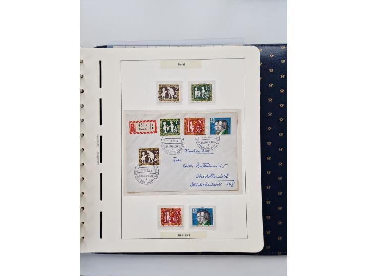 1949/90, umfangreiche Sammlung “Erst- und Letzttage” mit vielen losen Marken, Einheiten, kpl. Bogen, schönen Briefstücken, Br