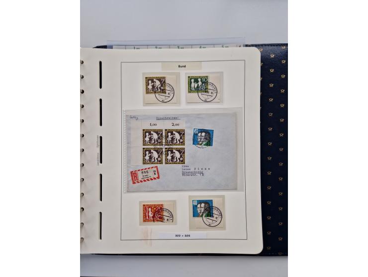 1949/90, umfangreiche Sammlung “Erst- und Letzttage” mit vielen losen Marken, Einheiten, kpl. Bogen, schönen Briefstücken, Br