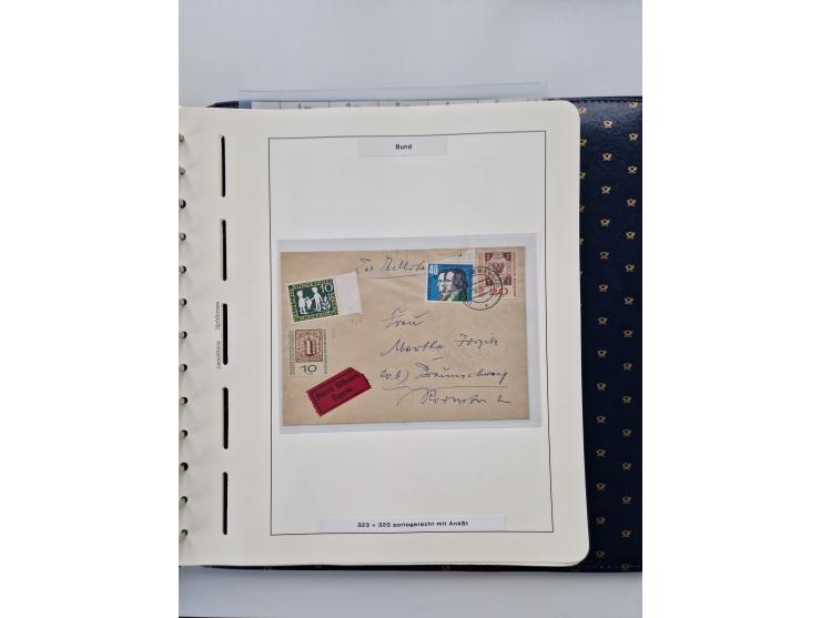 1949/90, umfangreiche Sammlung “Erst- und Letzttage” mit vielen losen Marken, Einheiten, kpl. Bogen, schönen Briefstücken, Br