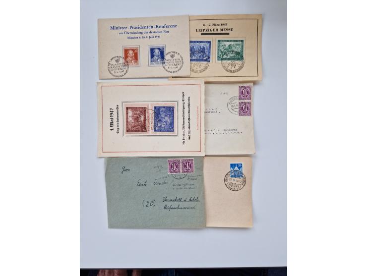 1945/60(ca.), interessante Parte von über 340 Briefen und Karten, dabei diverse bessere wie Französische Zone bessere Rot-Kre