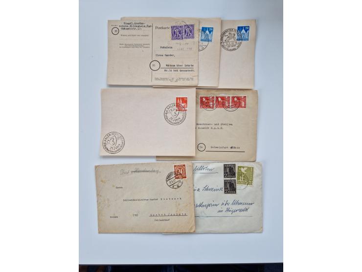 1945/60(ca.), interessante Parte von über 340 Briefen und Karten, dabei diverse bessere wie Französische Zone bessere Rot-Kre