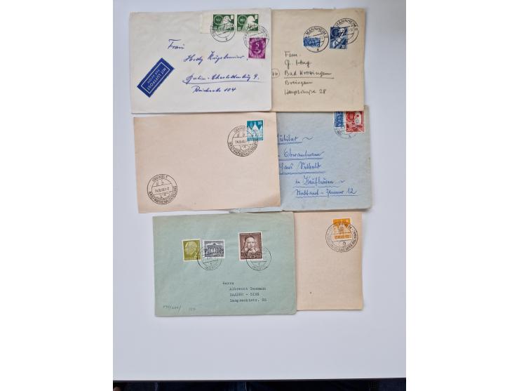 1945/60(ca.), interessante Parte von über 340 Briefen und Karten, dabei diverse bessere wie Französische Zone bessere Rot-Kre