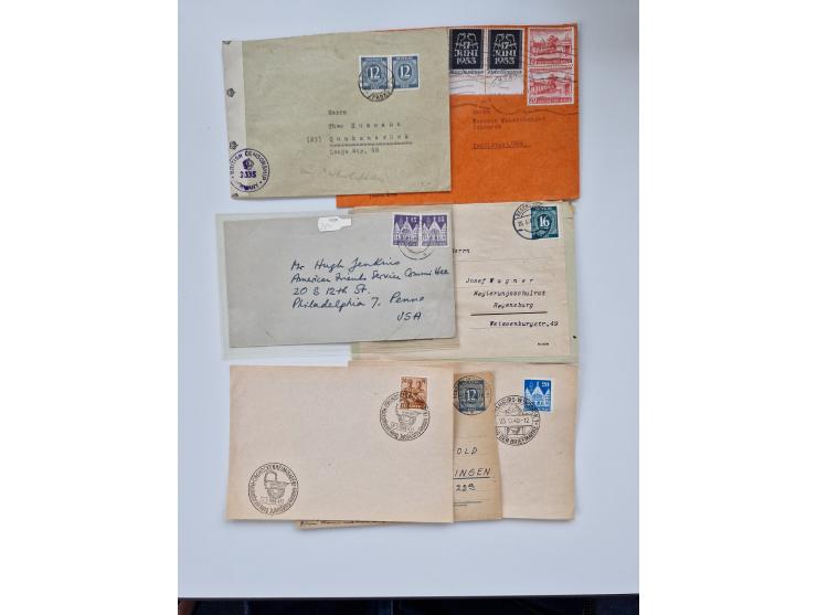1945/60(ca.), interessante Parte von über 340 Briefen und Karten, dabei diverse bessere wie Französische Zone bessere Rot-Kre
