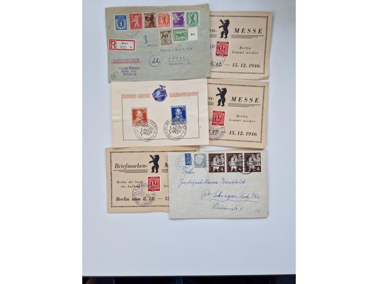1945/60(ca.), interessante Parte von über 340 Briefen und Karten, dabei diverse bessere wie Französische Zone bessere Rot-Kre