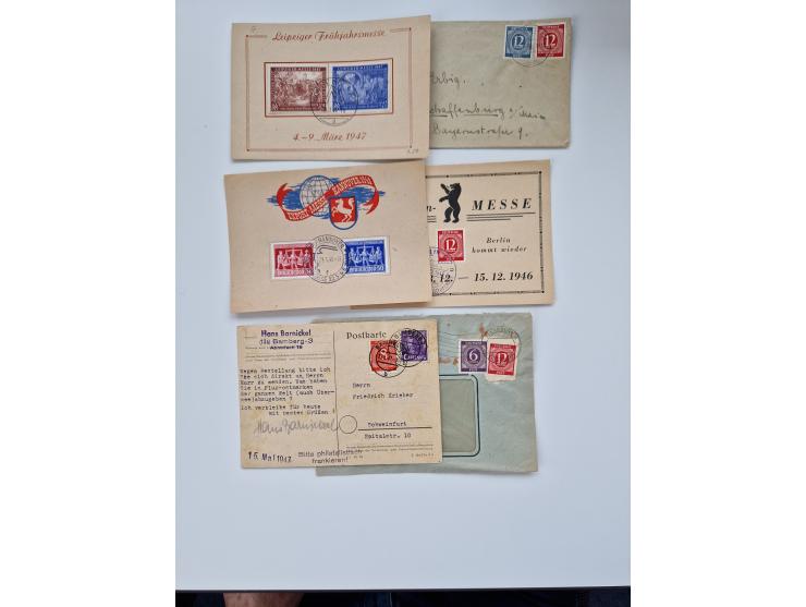 1945/60(ca.), interessante Parte von über 340 Briefen und Karten, dabei diverse bessere wie Französische Zone bessere Rot-Kre