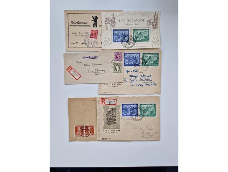 1945/60(ca.), interessante Parte von über 340 Briefen und Karten, dabei diverse bessere wie Französische Zone bessere Rot-Kre