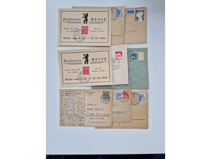 1945/60(ca.), interessante Parte von über 340 Briefen und Karten, dabei diverse bessere wie Französische Zone bessere Rot-Kre
