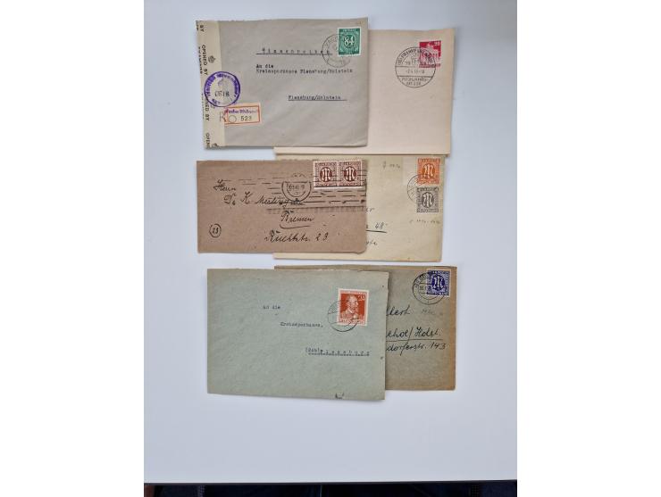 1945/60(ca.), interessante Parte von über 340 Briefen und Karten, dabei diverse bessere wie Französische Zone bessere Rot-Kre