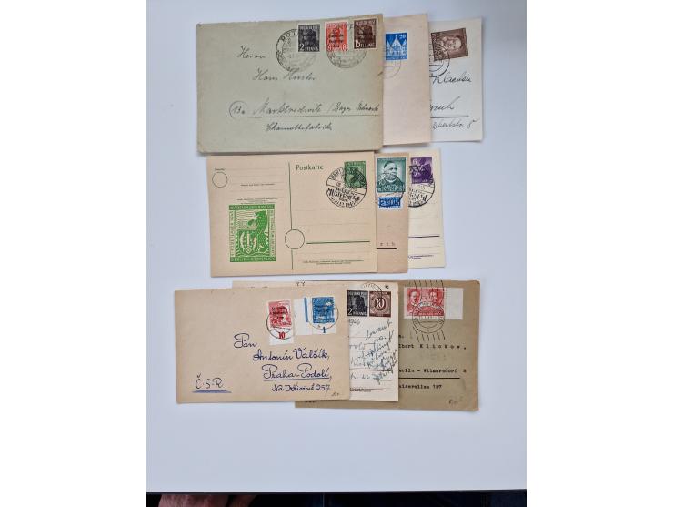 1945/60(ca.), interessante Parte von über 340 Briefen und Karten, dabei diverse bessere wie Französische Zone bessere Rot-Kre