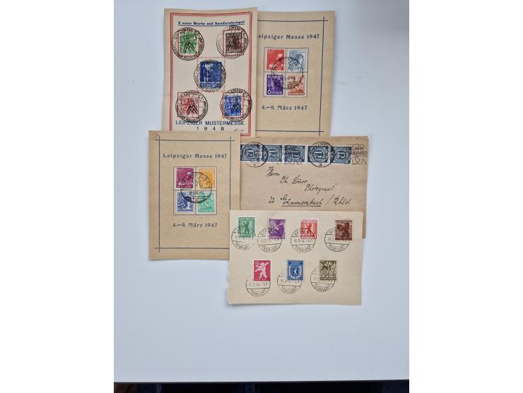 1945/60(ca.), interessante Parte von über 340 Briefen und Karten, dabei diverse bessere wie Französische Zone bessere Rot-Kre