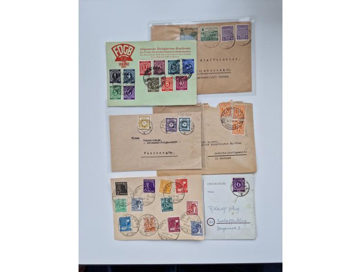 1945/60(ca.), interessante Parte von über 340 Briefen und Karten, dabei diverse bessere wie Französische Zone bessere Rot-Kre