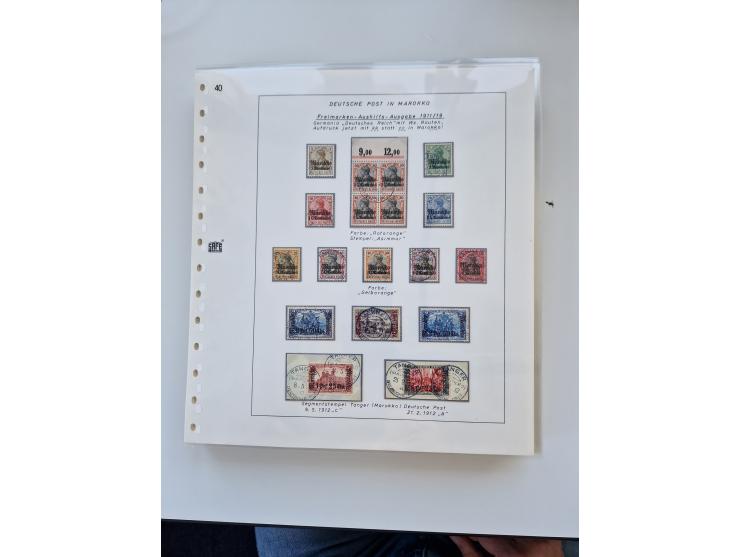 1900/11, schöne spezialisiert zusammengetragene Sammlung ab Reichspost-Ausgabe, dabei viele gute Werte, schöne Briefstücke, v