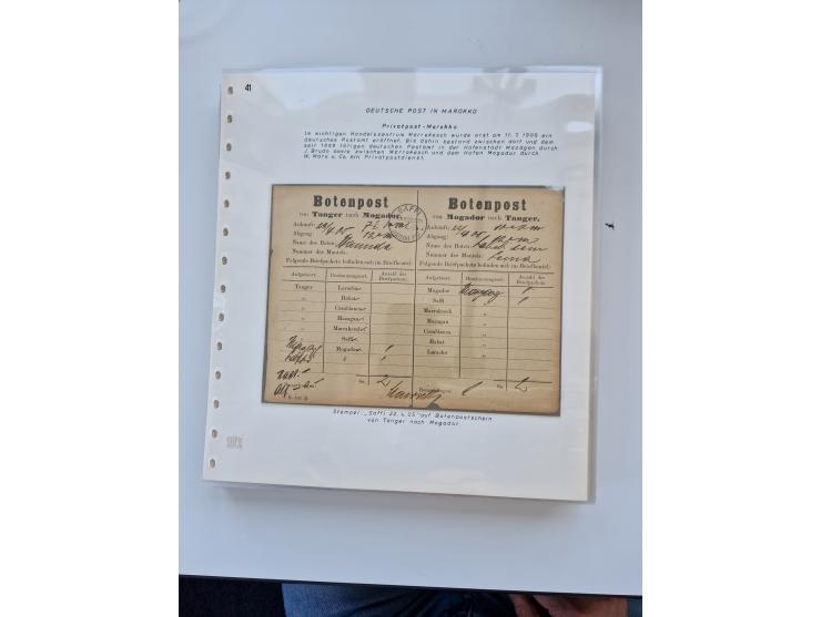 1900/11, schöne spezialisiert zusammengetragene Sammlung ab Reichspost-Ausgabe, dabei viele gute Werte, schöne Briefstücke, v