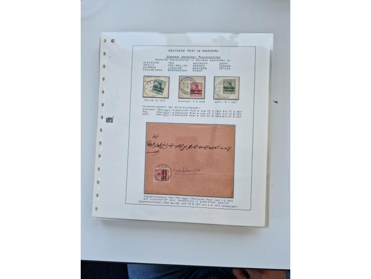 1900/11, schöne spezialisiert zusammengetragene Sammlung ab Reichspost-Ausgabe, dabei viele gute Werte, schöne Briefstücke, v