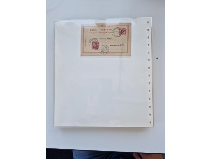 1900/11, schöne spezialisiert zusammengetragene Sammlung ab Reichspost-Ausgabe, dabei viele gute Werte, schöne Briefstücke, v