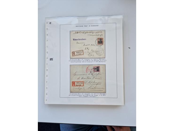 1900/11, schöne spezialisiert zusammengetragene Sammlung ab Reichspost-Ausgabe, dabei viele gute Werte, schöne Briefstücke, v