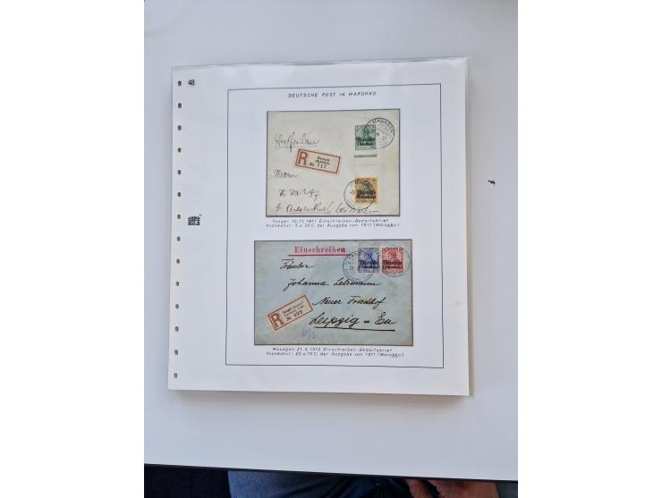 1900/11, schöne spezialisiert zusammengetragene Sammlung ab Reichspost-Ausgabe, dabei viele gute Werte, schöne Briefstücke, v