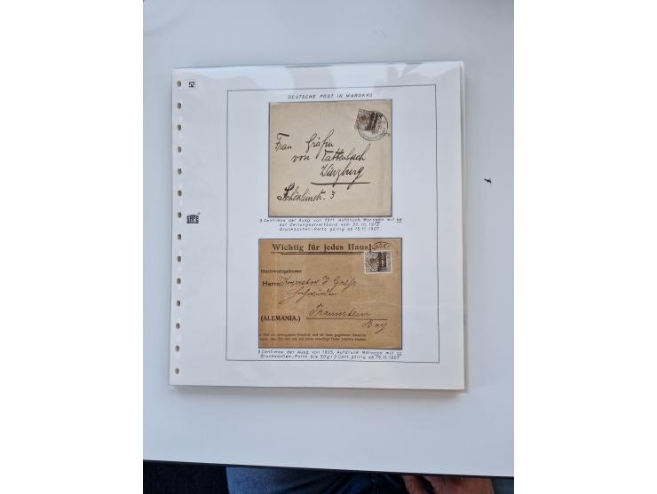 1900/11, schöne spezialisiert zusammengetragene Sammlung ab Reichspost-Ausgabe, dabei viele gute Werte, schöne Briefstücke, v