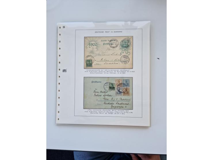 1900/11, schöne spezialisiert zusammengetragene Sammlung ab Reichspost-Ausgabe, dabei viele gute Werte, schöne Briefstücke, v